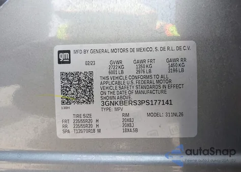 2023 Chevrolet Blazer Fwd Rs z USA, uszkodzony, nr VIN 3GNKBERS3PS177141